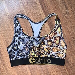 Ethika Leopard and Snake Print Sports Bra
